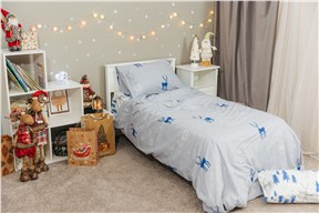 Детское постельное бельё Северный олень (на резинке + молния)